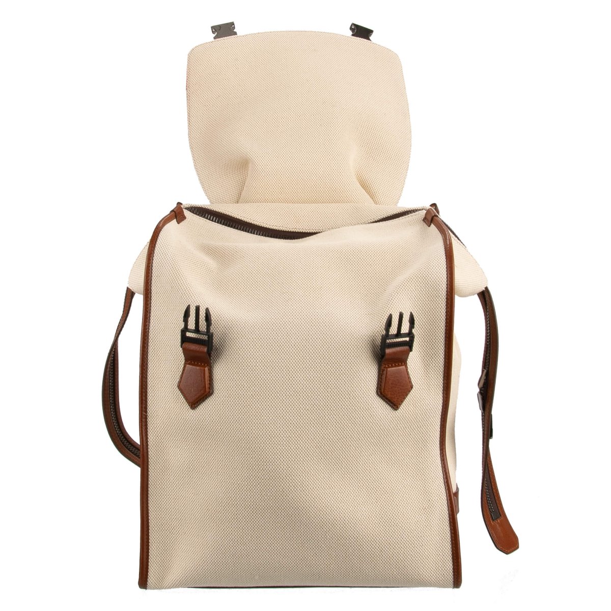 Dolce & Gabbana Canvas Leather Backpack EDGE with Zip and Buckles Beige  Brown | FASHION ROOMS