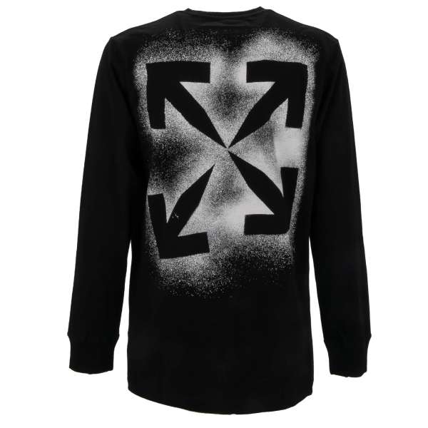 Baumwolle Slim Fit Longsleeve / Sweatshirt mit Logo Print von OFF-WHITE Virgil Abloh