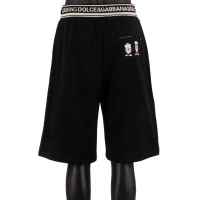 DG Logo King Family Cotton Sweatshorts Shorts Black