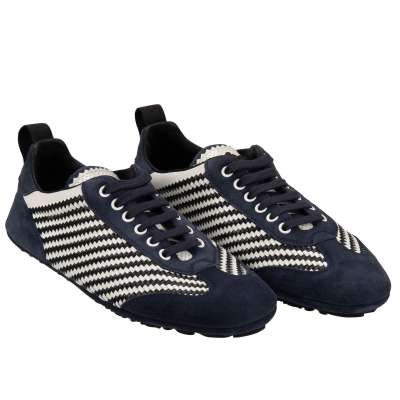 DG Crown Logo Woven Low-Top Sneaker KING DRIVER Blue White