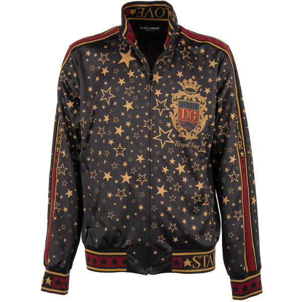 Dolce & Gabbana Monogram Zip-up Jacket in Brown for Men