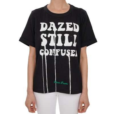 Virgil Abloh Dazed Still Confused Logo Baumwolle T-Shirt Top Black XL