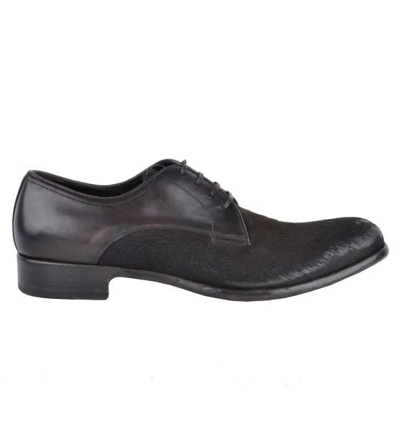 FUR DERBY SHOES by DOLCE & GABBANA Black Label 