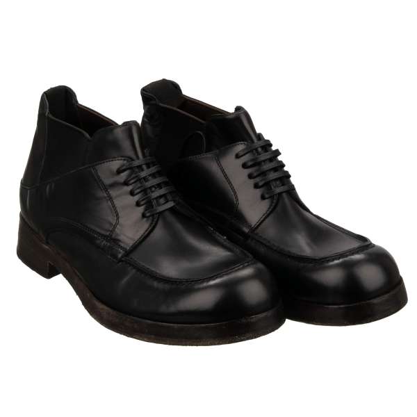 Horse leather Boots with lace-up closure by DOLCE & GABBANA 