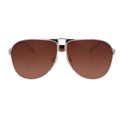 Pilot Style Metal Sunglasses DG 2021 Brown Silver