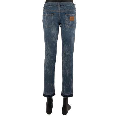 DG Leder Logo 5-Pockets Jeans Hose SKINNY Blau
