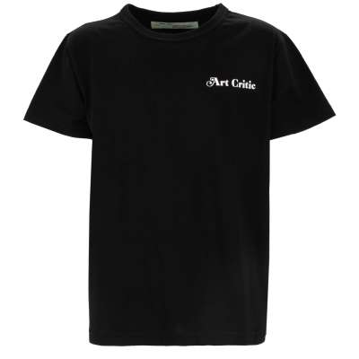 Virgil Abloh Art Critic Print Oversize Cotton T-Shirt Black M