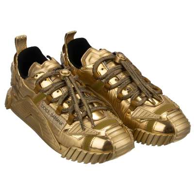 DG Logo Low-Top Lace Men Sneaker Shoes NS1 Gold