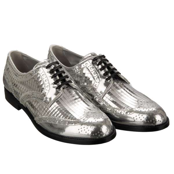 Disco Ball Style lace-up women derby shoes BOY DONNA made of leather by DOLCE & GABBANA