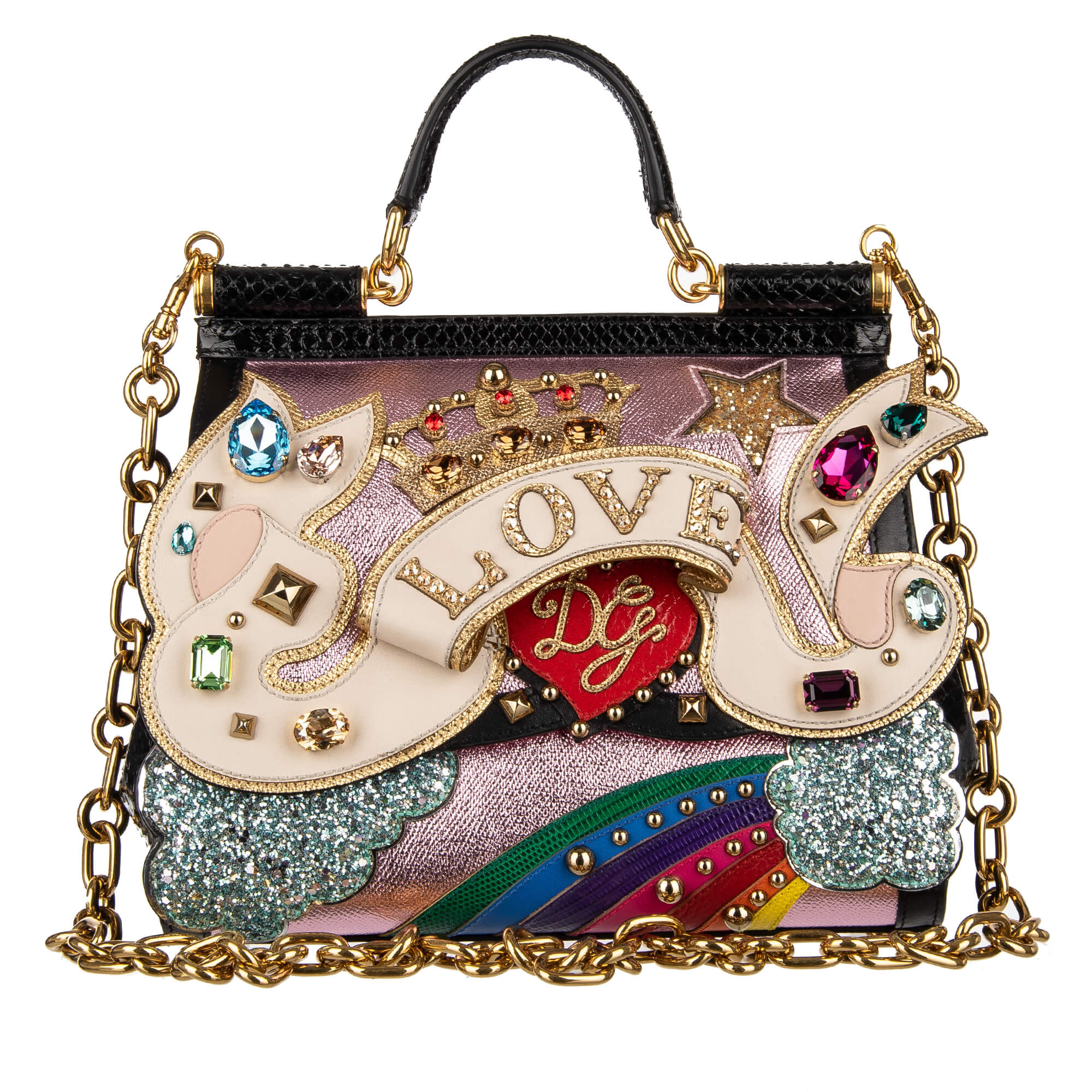 Kim X DG Sicily Small Crystal Embellished – Keeks Designer Handbags