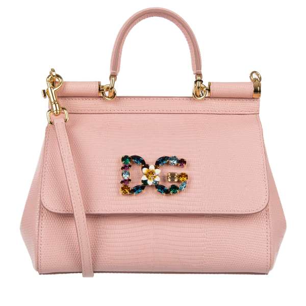 Dolce & Gabbana Pink Leather Regular Miss Sicily Top Handle Bag