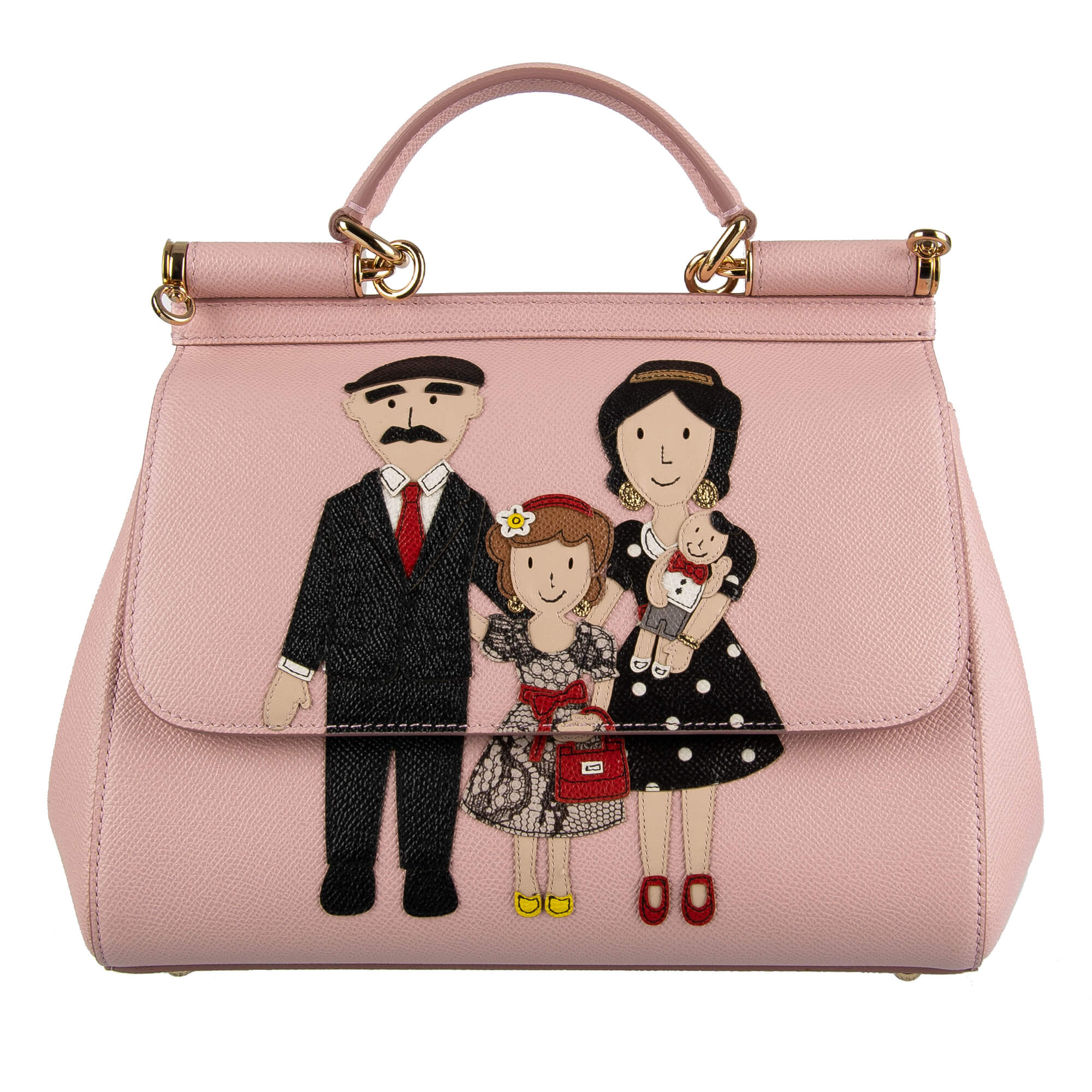 Dolce & Gabbana Tote Shoulder Bag SICILY with DG Family Motive Rose |  FASHION ROOMS