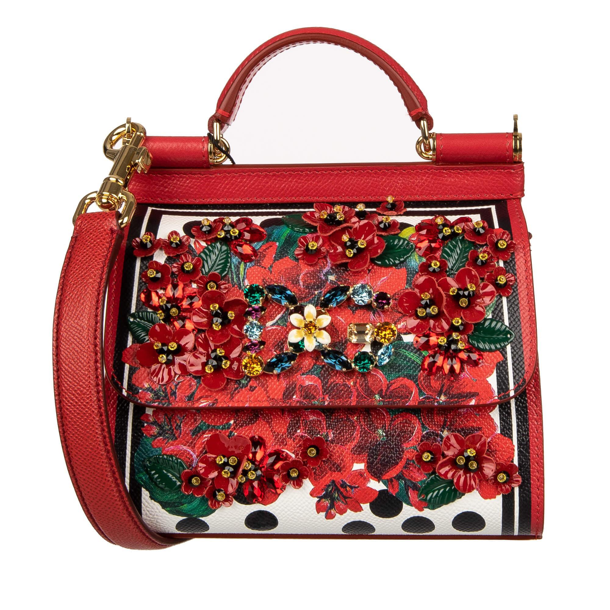 Dolce & Gabbana Dauphine Red Iridescent Handbag in 2023