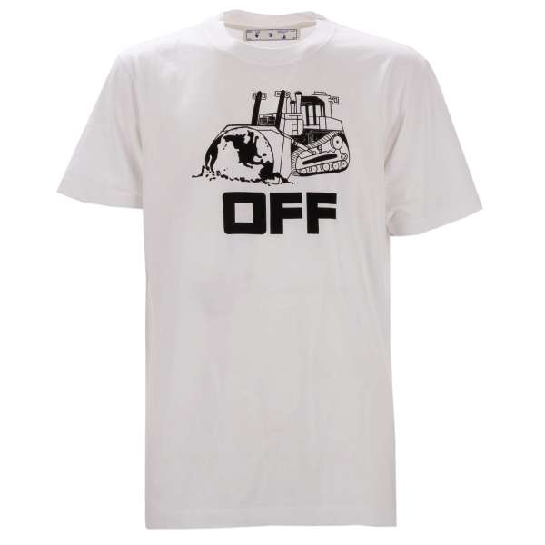 Cotton T-Shirt World Caterpillar with large logo print at the back and caterpillar print in front by OFF-WHITE c/o Virgil Abloh