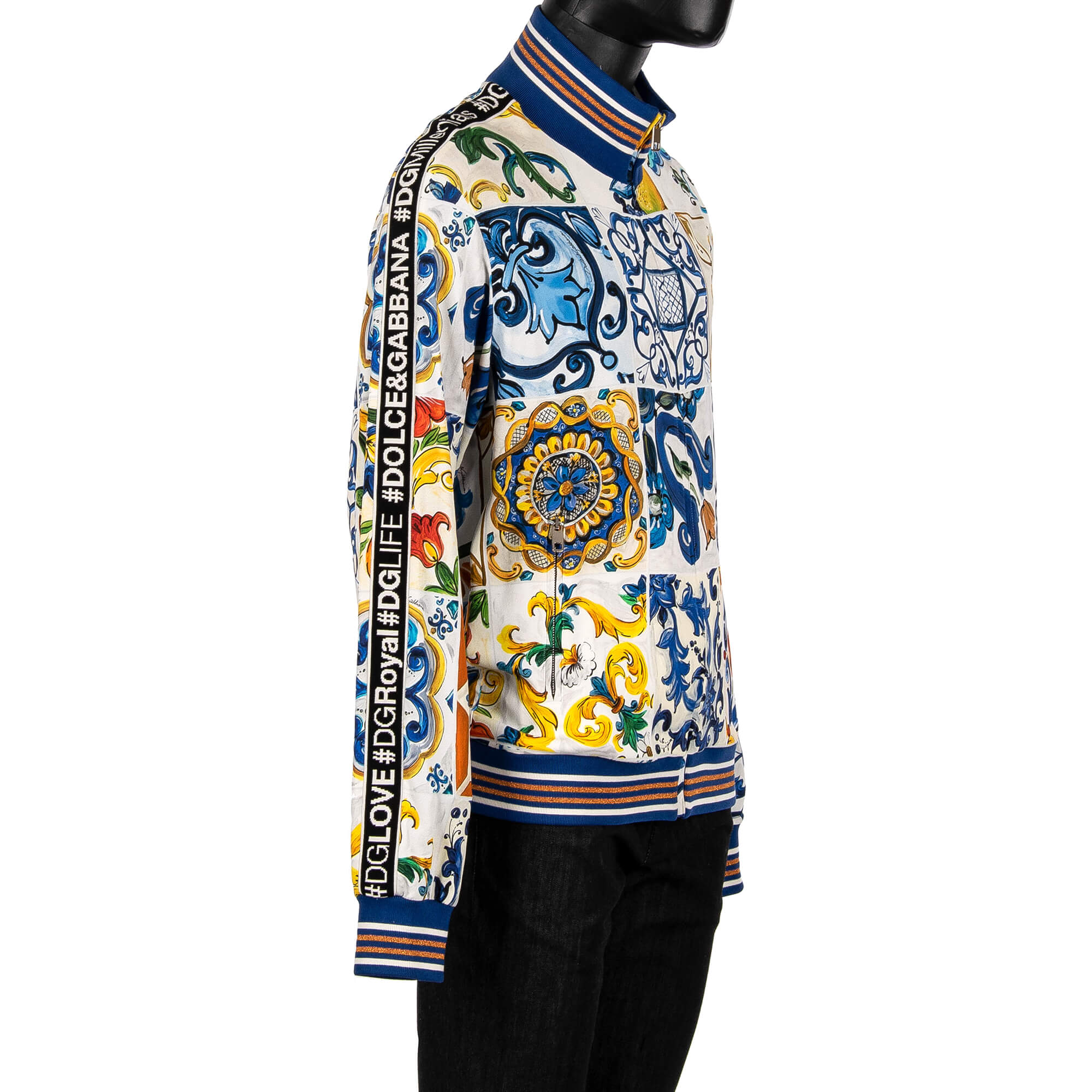 Women's Majolica Print Cady Track Jacket by Dolce & Gabbana