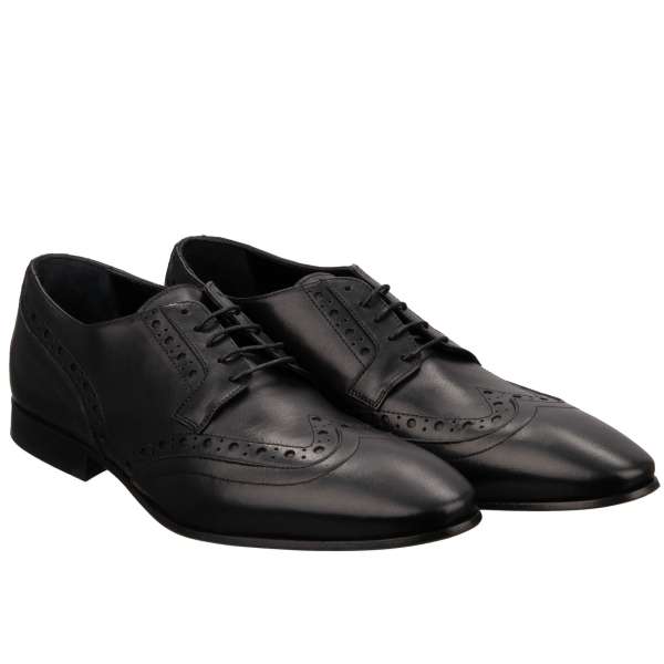 Leather Formal Derby Shoes by JOHN GALLIANO