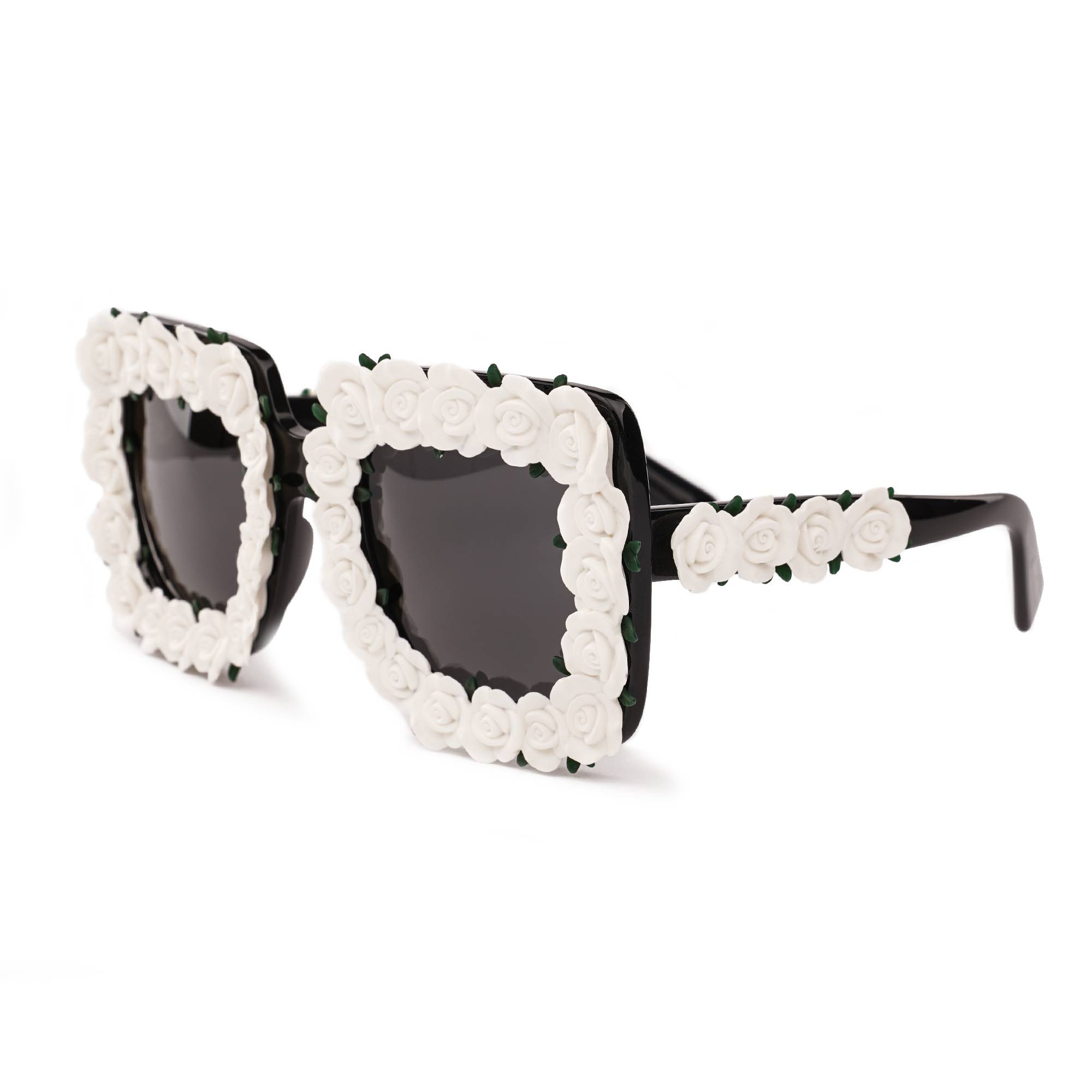 Special Edition White Rose Sunglasses DG4253 Black