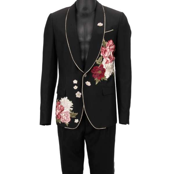 Mens embroidered suit top jackets