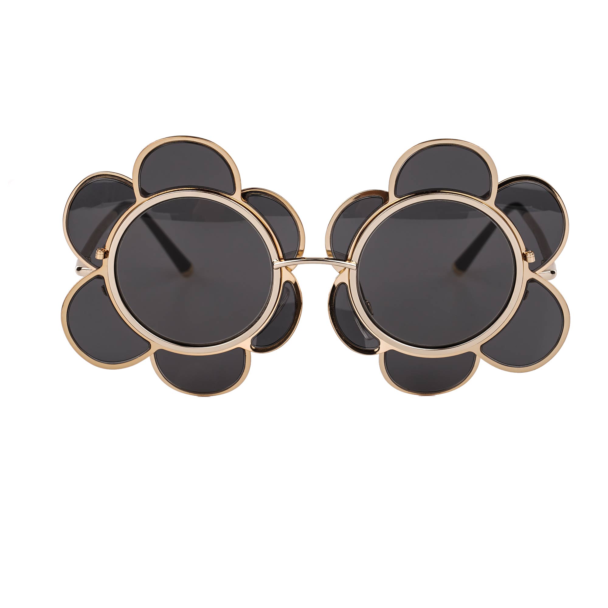 Dolce & Gabbana Special Edition Flower Formed Sunglasses DG2201 Black Gold  | FASHION ROOMS