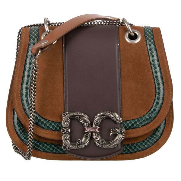 Dolce & Gabbana Green Leather DG Amore Top Handle Bag Dolce & Gabbana