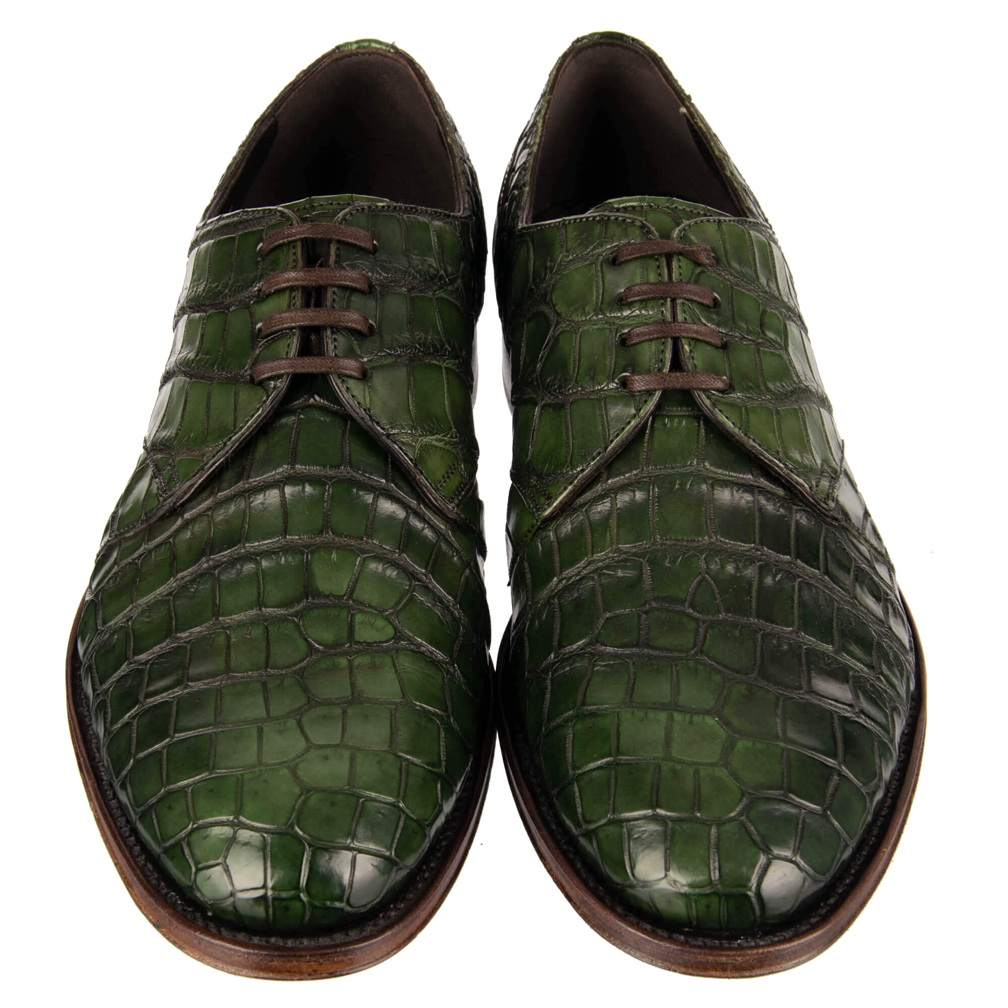 Dolce & Gabbana Men's Roma Crocodile Leather Sneakers