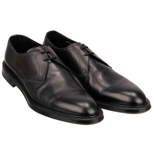 GOODYEAR Classic Derby Shoes GIOTTO made of leather with lace in black by DOLCE & GABBANA