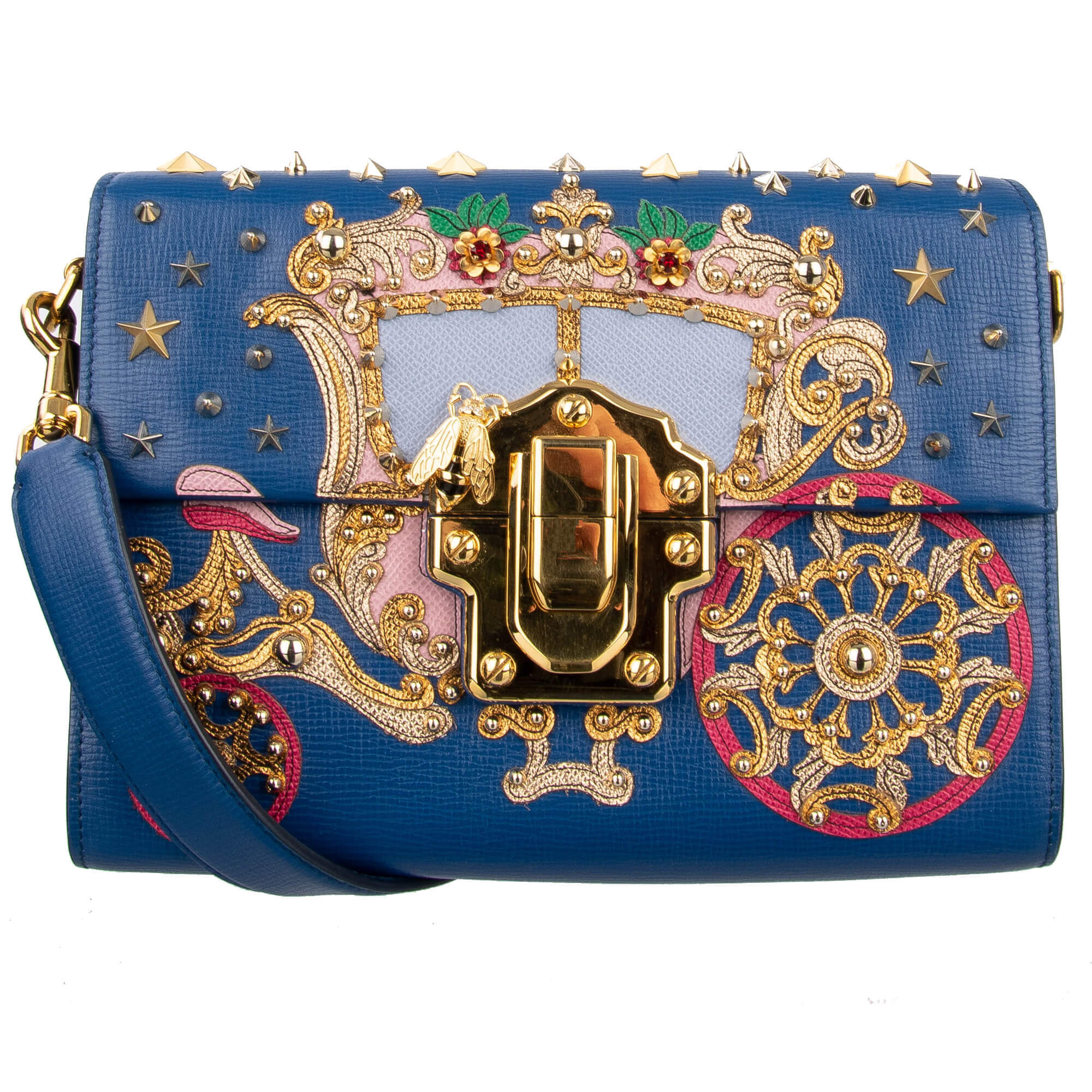 Dolce & Gabbana Studded LUCIA Bag with Coach Blue | FASHION ROOMS