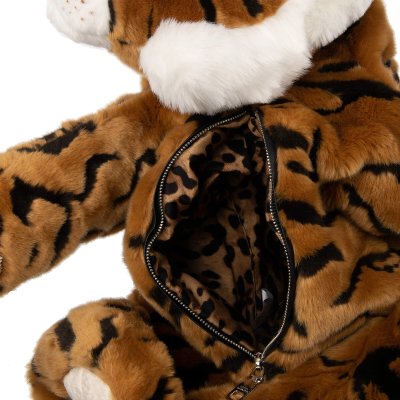 Dolce Gabbana Unisex Faux Fur Plush Toy Tiger Backpack Bag Brown White FASHION ROOMS