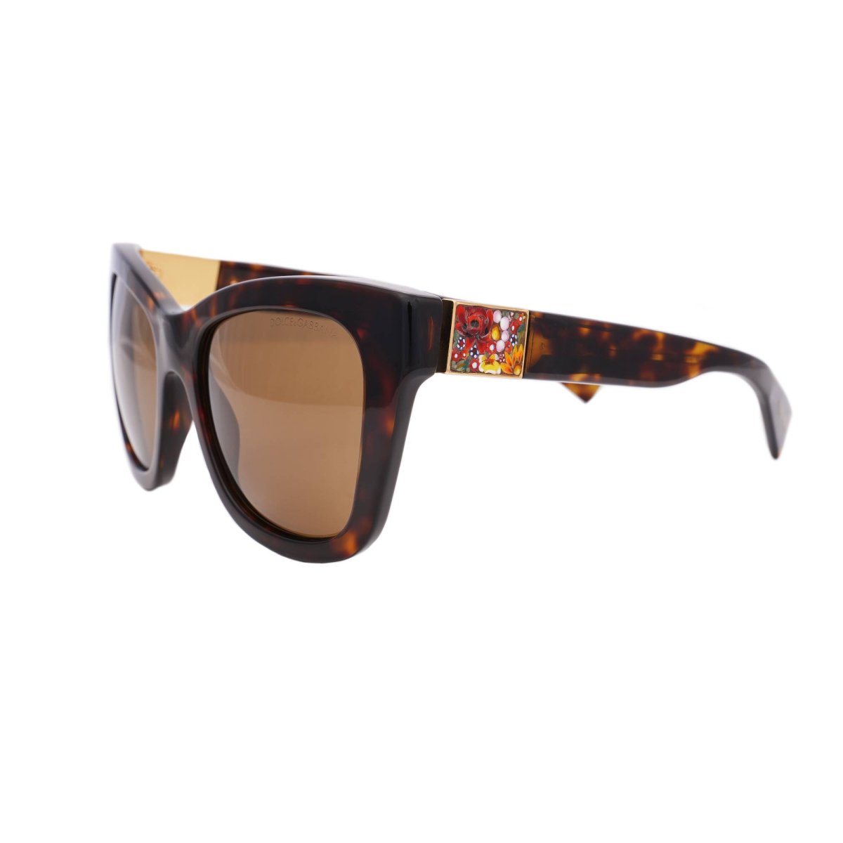 Dolce Gabbana Mosaic Flower Sunglasses DG 4214 Leopard Brown FASHION ROOMS