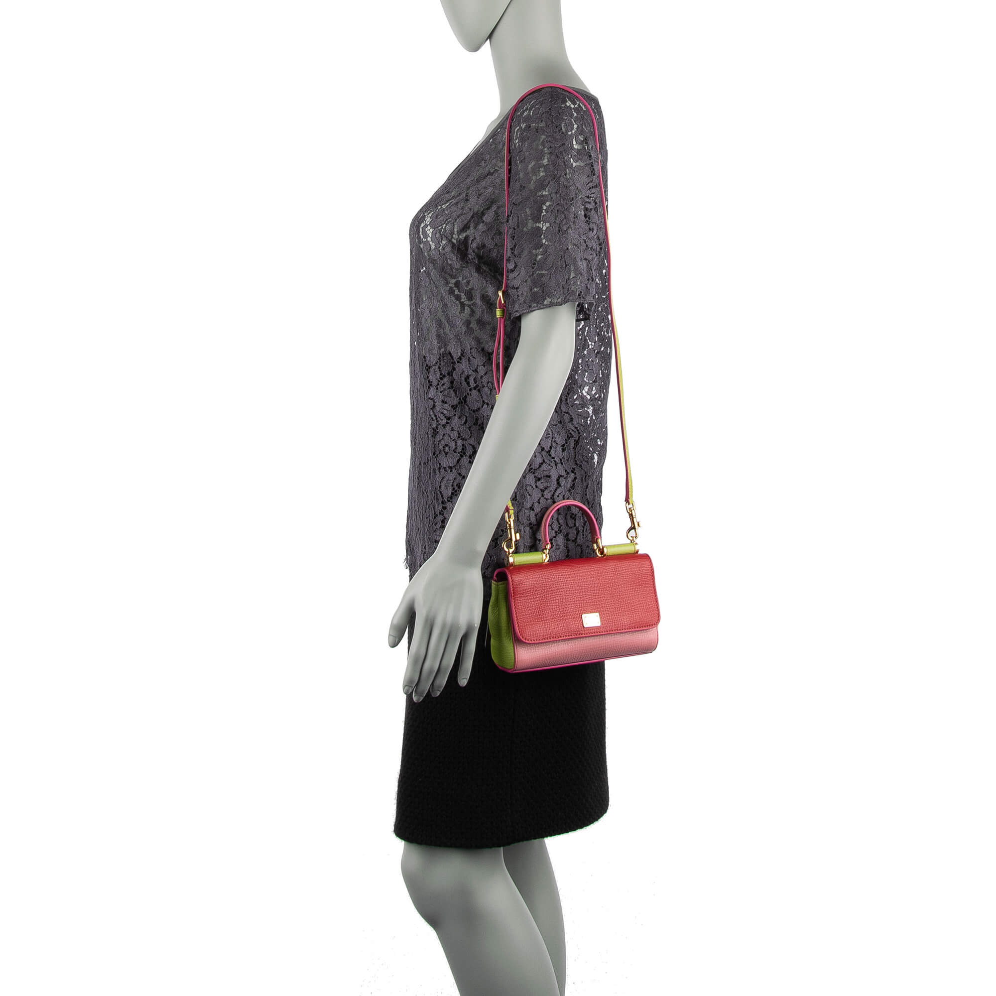 Sicily leather handbag Dolce & Gabbana Pink in Leather - 34776901