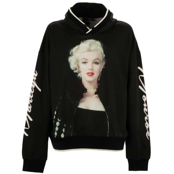 Hoodie / Pullover mit Marilyn Monroe Print in schwarz von DOLCE & GABBANA 