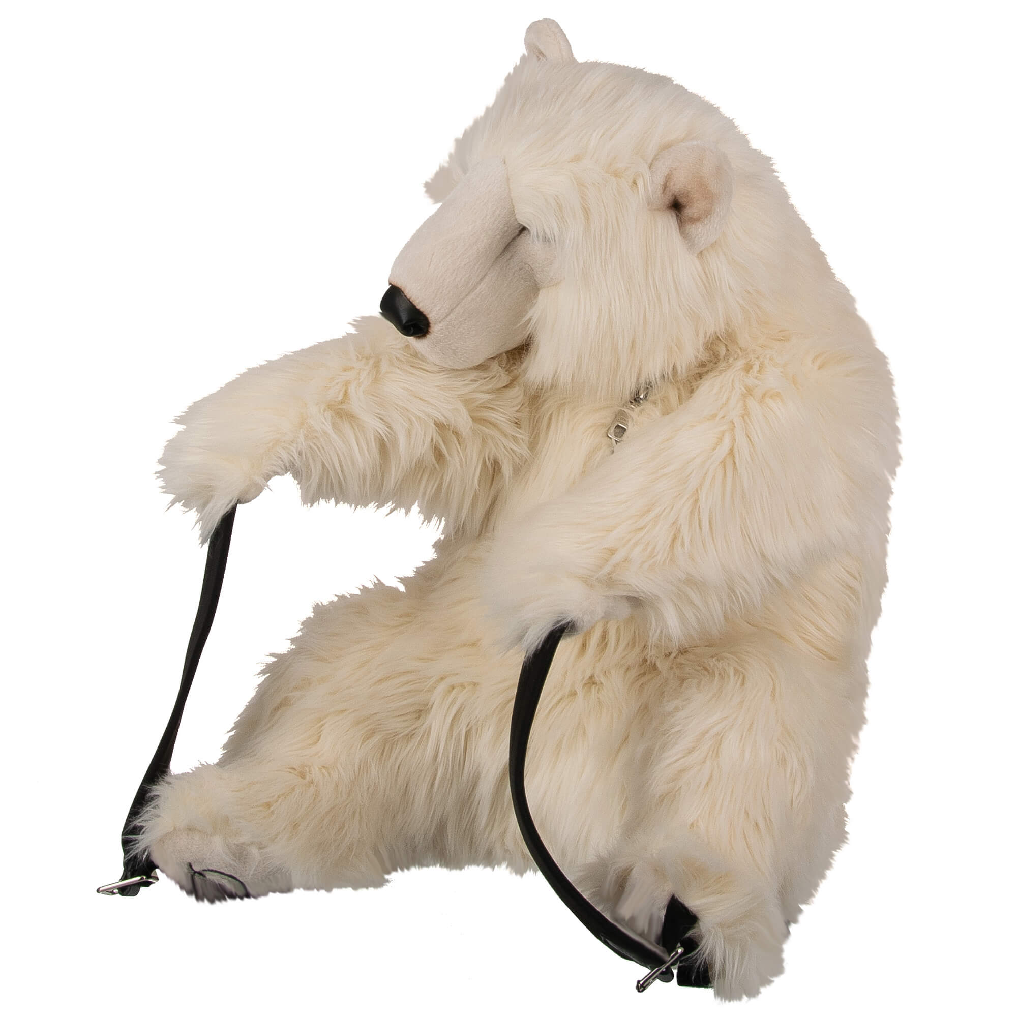 caja de cartón proyector Sostener Dolce & Gabbana Unisex Faux Fur Plush Toy Polar Bear Backpack Bag White  Black | FASHION ROOMS