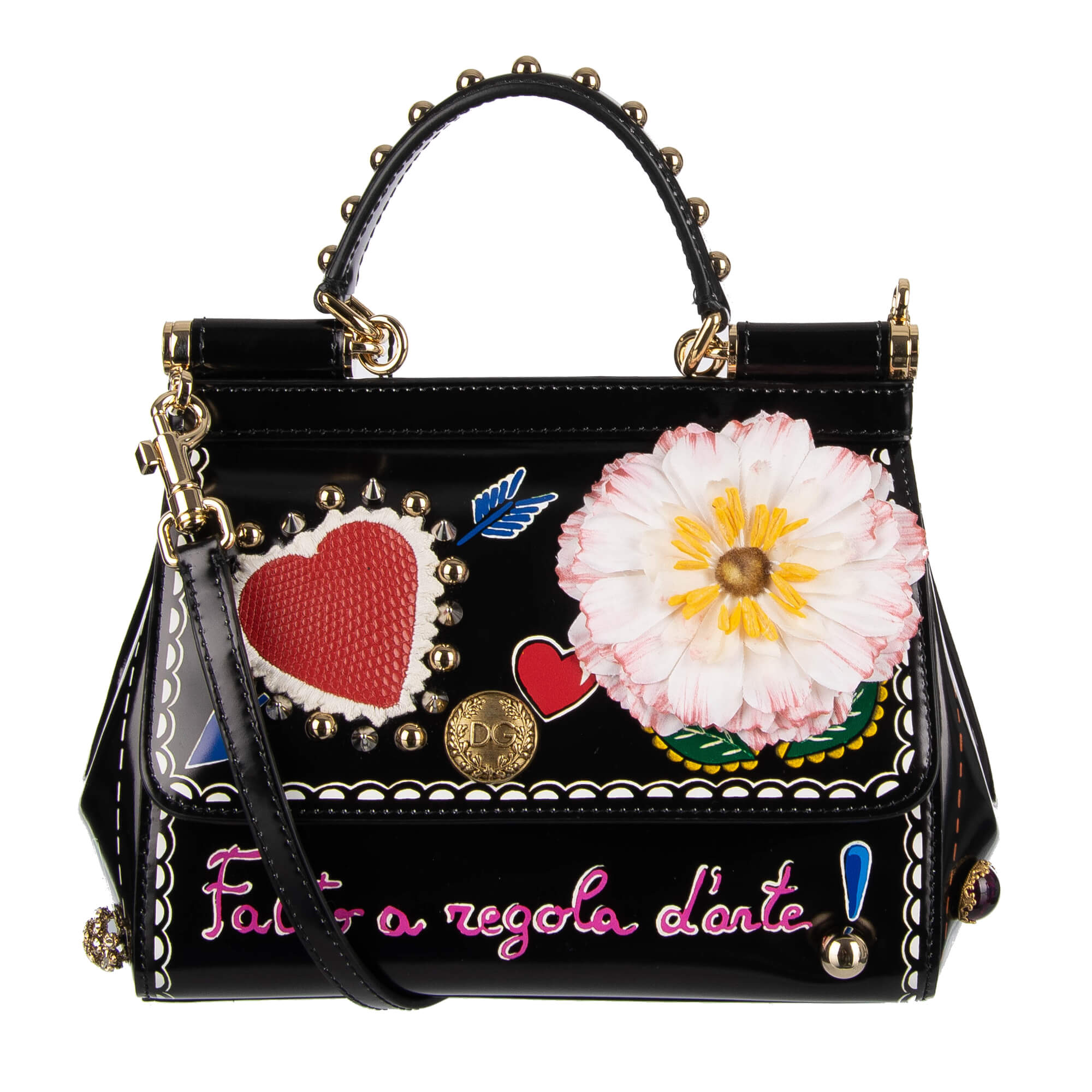Dolce & Gabbana Red Sicily Love Heart Small Bag – The Closet