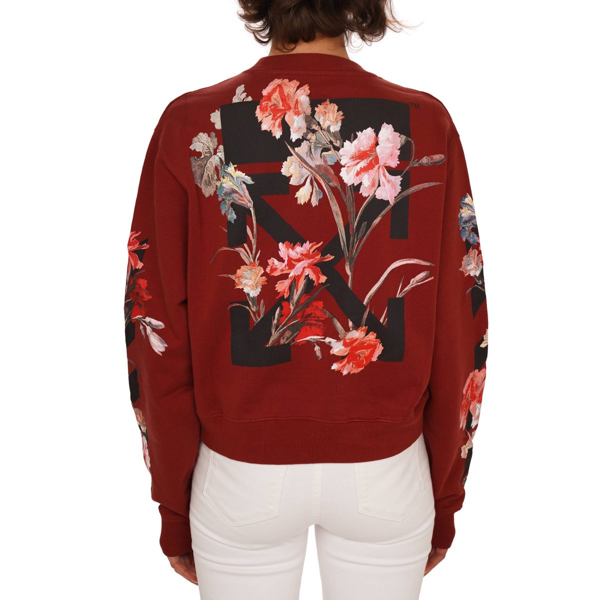 Off white flower crewneck online