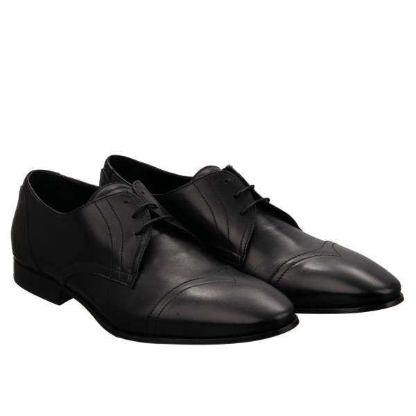 Leather Formal Derby Shoes by JOHN GALLIANO