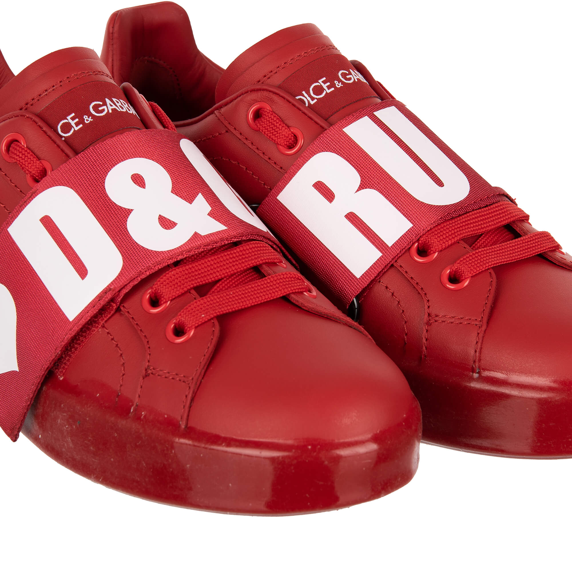 Dolce & Gabbana D&G RULES Heart Sneaker PORTOFINO White Red | FASHION ROOMS